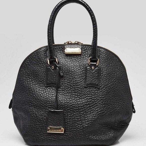 Burberry Black Heritage Grained Leather Medium Orchard Bag - Picture 1 of 10